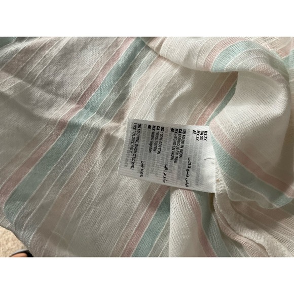 Style & Co. Womens Plus Size Striped Shirt, Rainbow, 3X - Picture 8 of 9